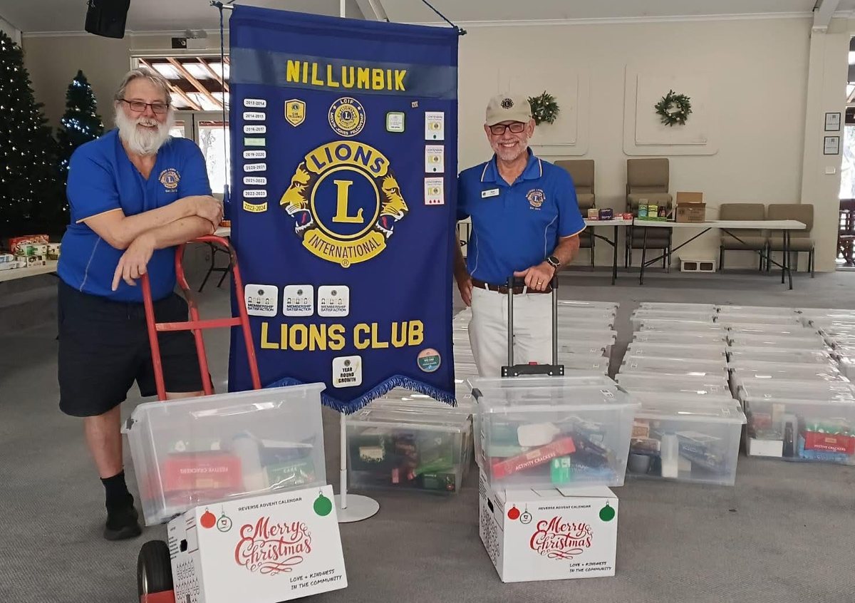 Nillumbik Lions Christmas Giving Day supplies