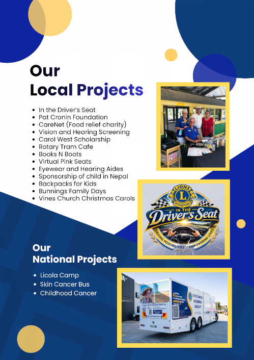 Nillumbik Lions local and national projects from the 2026 booklet